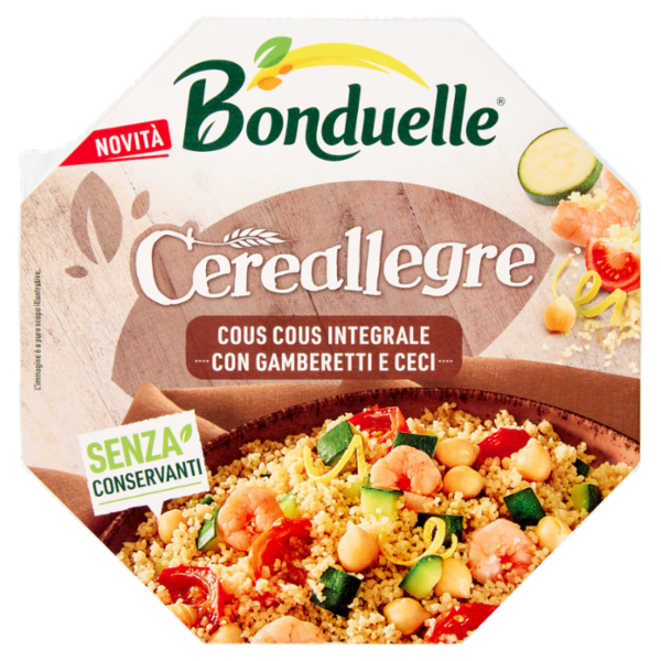 Bonduelle Cereallegre Cous Cous Integrale con Gamberetti e Ceci 200 g
