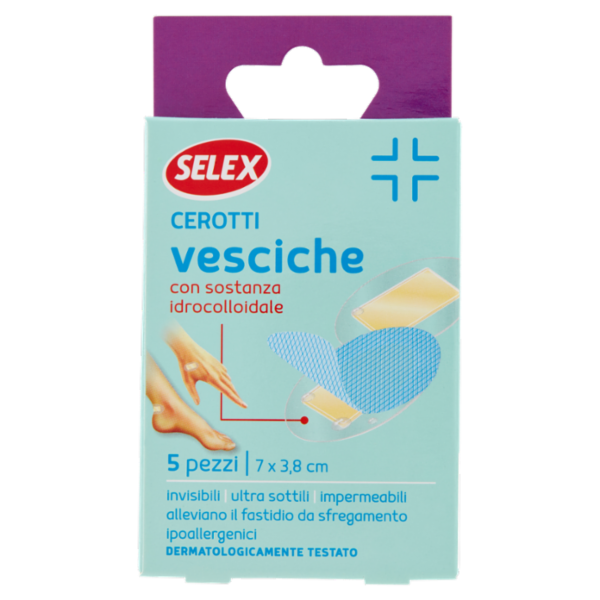 Selex Cerotti per Vesciche Monoformato 7x3,8 cm 5 pezzi