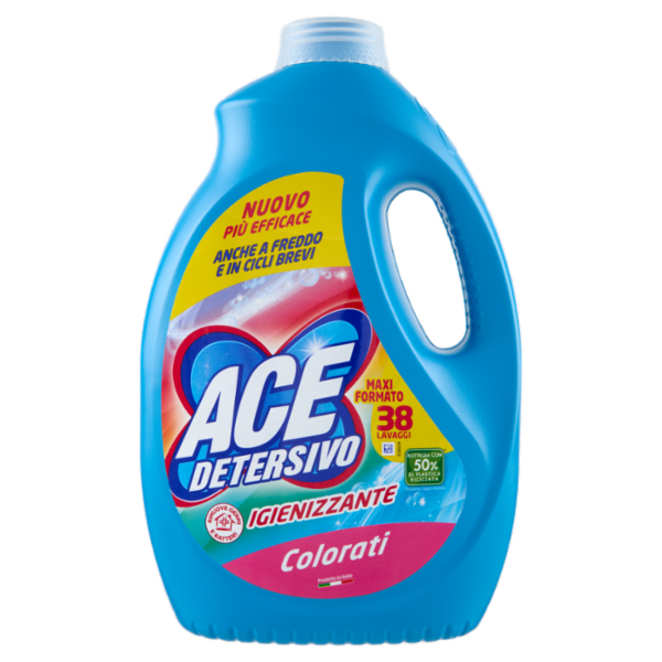 Ace Detersivo Igienizzante Colorati 38 Lavaggi 1900 ml