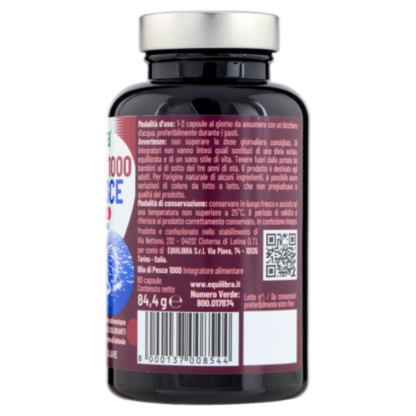 equilibra Olio di Pesce 1000 60 Capsule 84,4 g
