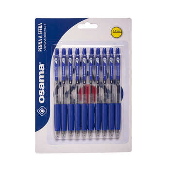 10 PENNE SFERA A SCATTO BLU
