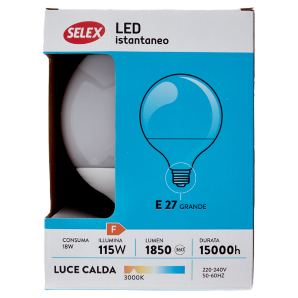 Selex Lampadina Led SMD Sfera E27 18W