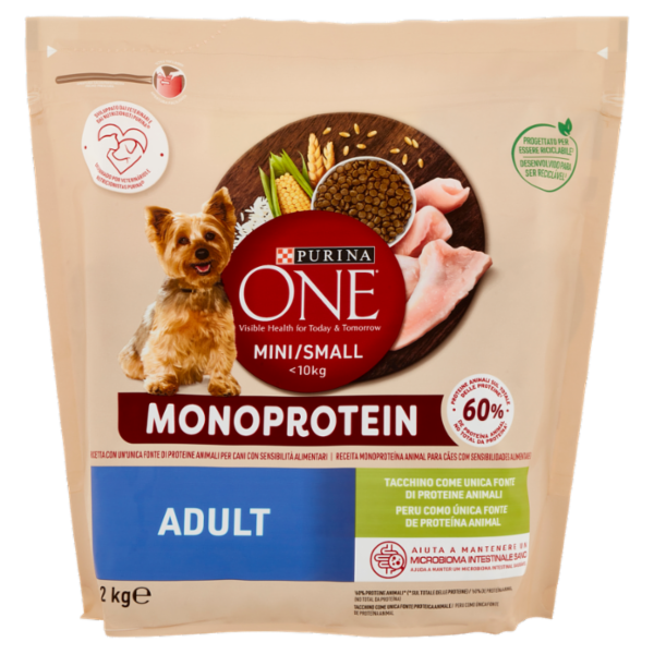 PURINA ONE Mini/Small Monoprotein Adult Tacchino 1,2 kg