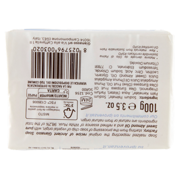 I Provenzali Sapone Vegetale Mandorle Dolci al profumo di Muschio Bianco 100 g