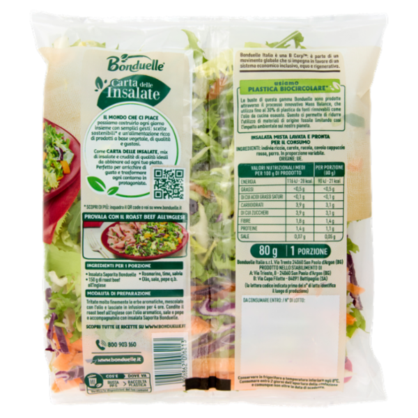 Bonduelle Carta delle Insalate Ricetta Saporita 80 g