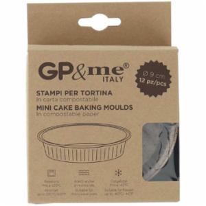 Gp e Me 12 Stampi Tortina Carta Compostabile Diametro 90Mm