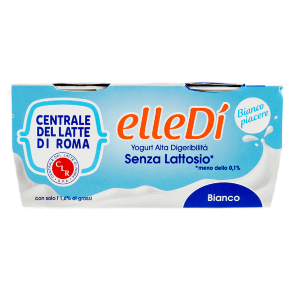 Centrale del Latte di Roma elleDì Yogurt Alta Digeribilità Senza Lattosio* Bianco 2 x 125 g
