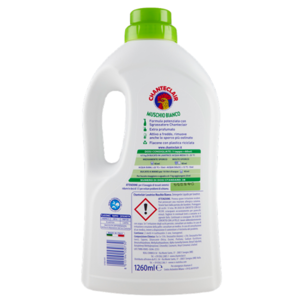 Chanteclair Lavatrice Muschio Bianco 1260 ml