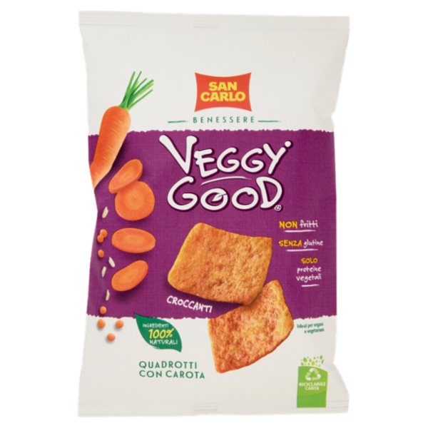 San Carlo Benessere Veggy Good Quadrotti con Carota 70 g