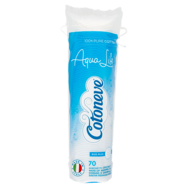 Cotoneve Aqua Life Dischetti Levatrucco Duo Plus 70 pz