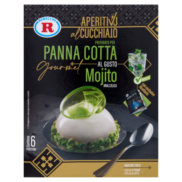 Rebecchi Pasticceria Creativa Preparato per Panna Cotta Gourmet al Gusto Mojito 89,5 g