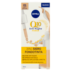 Nivea Q10 Anti-Rughe Power 3in1 Siero Fondotinta 01 Light/Medium 30 Ml