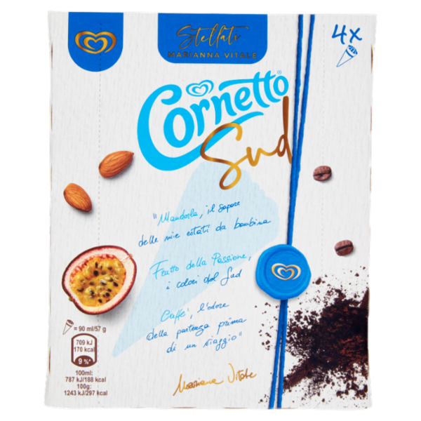 Cornetto Algida Sud Stellati Marianna Vitale 4 x 57 g