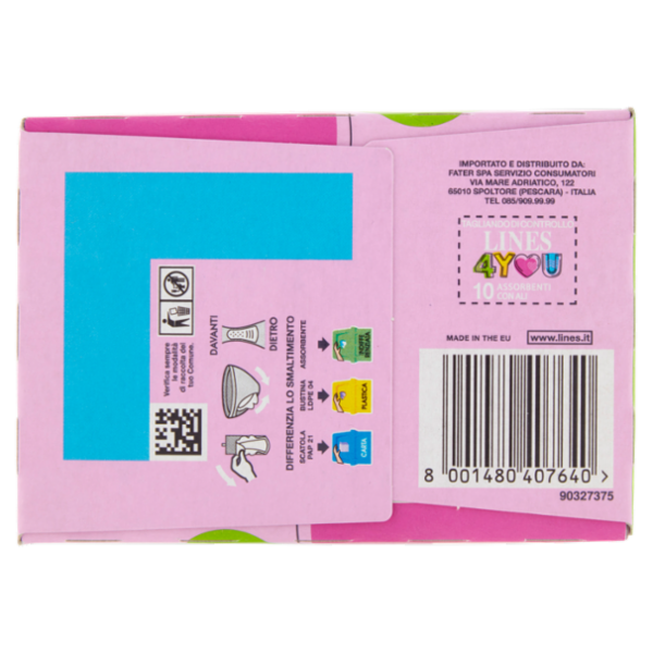 Lines 4You Assorbenti in Lactifless Giorno con Ali 10 pz