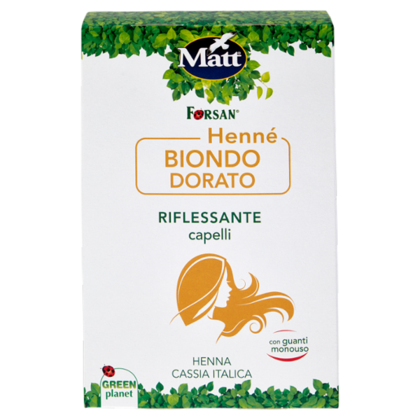 Matt Henné Biondo Dorato Riflessante capelli 2 x 50 g