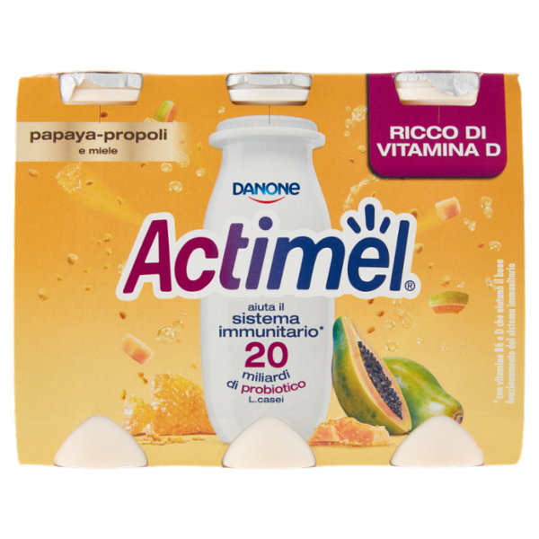 Actimel papaya-propoli e miele 6 x 100 g