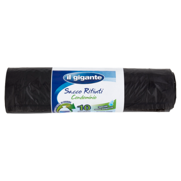 IL GIGANTE Sacco Rifiuti Condominio Formato 70x110cm Nero 10 pz