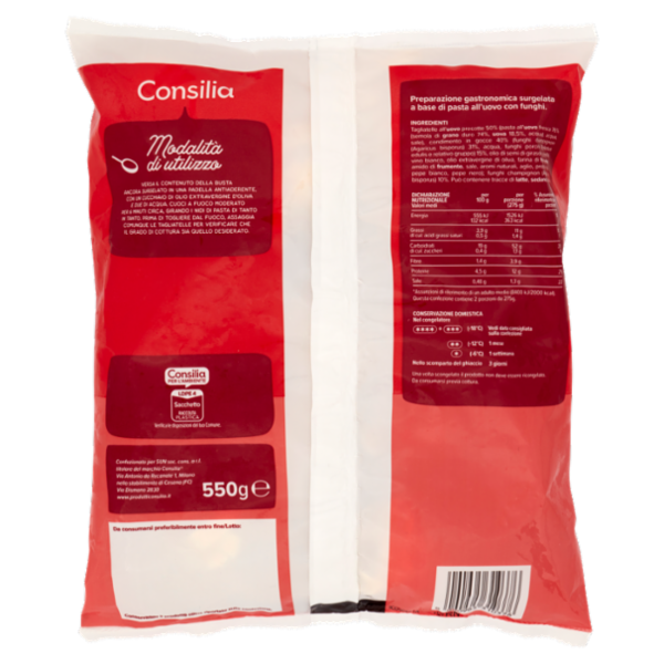 Consilia Tagliatelle ai Funghi Surgelate 550 g
