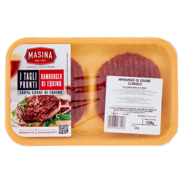 Masina I Tagli Pronti Hamburger di Equino Classico 0,200 kg