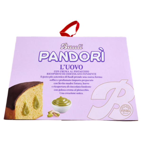 Bauli Pandorì l'Uovo con Crema al Pistacchio Ricoperto di Cioccolato Fondente 620 g