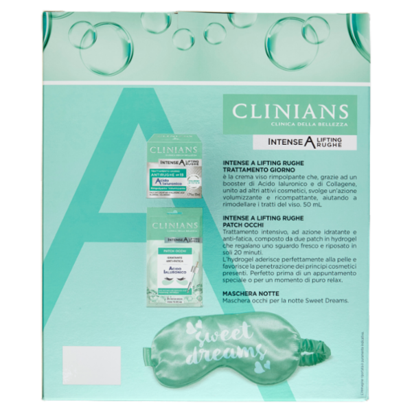 Clinians Intense A Lifting Rughe Acido Ialuronico Trattamento giorno 50 mL + Patch Occhi 3,6 g