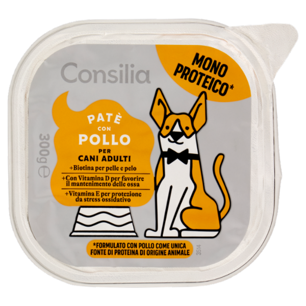 Consilia Cane Paté con Pollo Mono Proteico 300 g