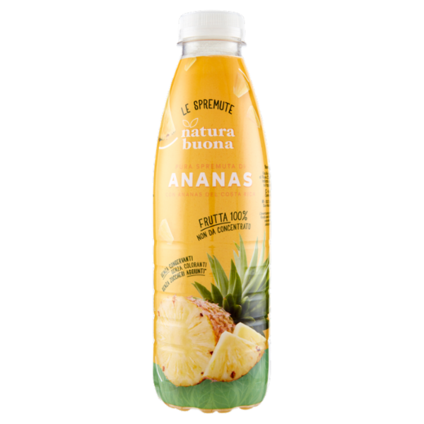 natura buona Pura Spremuta di Ananas con Ananas del Costa Rica 750 ml