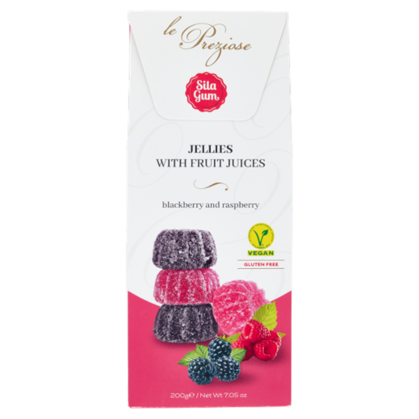 le Preziose Gelées con Succhi di Frutta mora e lampone 200 g