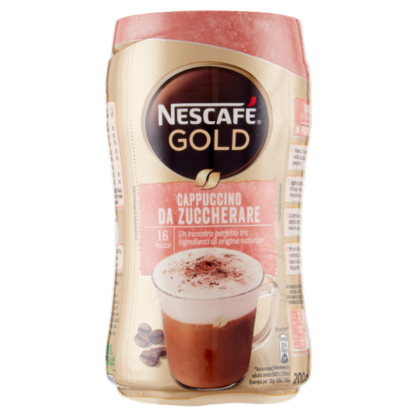 NESCAFÉ Gold Cappuccino Preparato solubile per cappuccino da zuccherare barattolo 200g