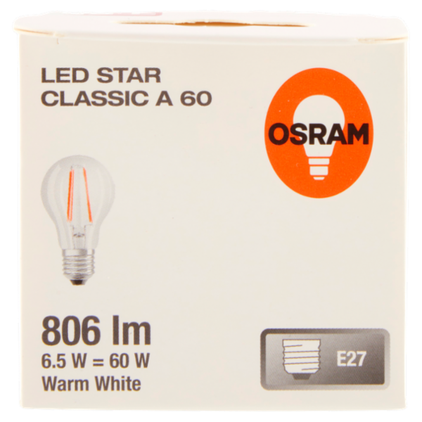 Osram Led Star Classic A 60 Warm White 6.5 W E27