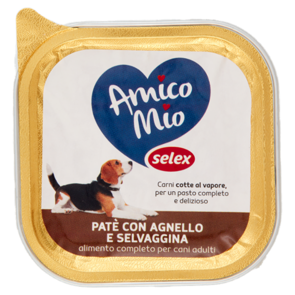 Selex Amico Mio Paté per Cane con Agnello e Selvaggina 150 g