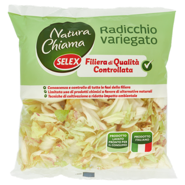 Selex Natura Chiama Radicchio Variegato Lavato e Pronto per il Consumo 200 g