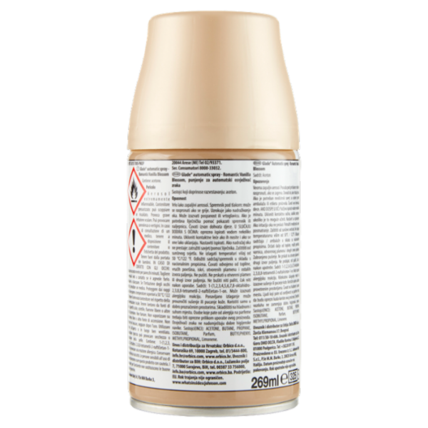 Glade Automatic Spray Ricarica, Profumatore per Ambienti, Fragranza Romantic Vanilla Blossom 269ml