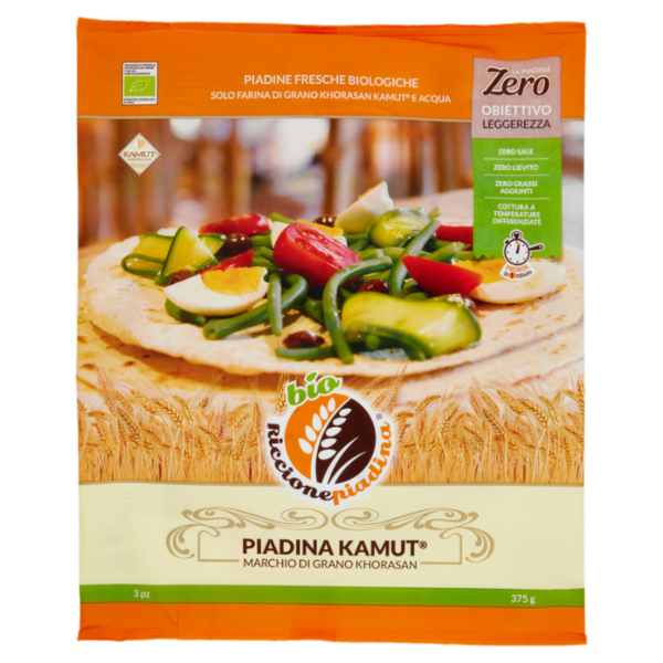 Riccionepiadina bio Piadina Kamut Marchio di Grano Khorasan 3 x 125 g