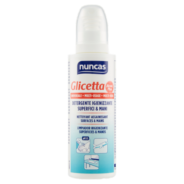 nuncas Glicetta Alcool Plus Universale Detergente Igienizzante Superfici & Mani 100 ml