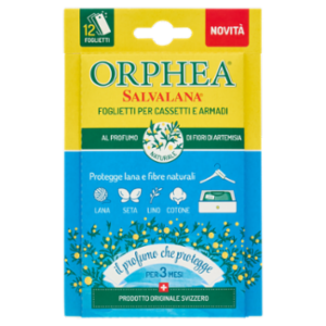 Orphea Salvalana Foglietti Per Cassetti e Armadi Al Profumo Di Fiori Di Artemisia 12 x 0,65 g