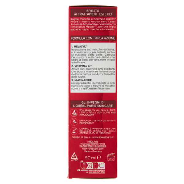 L'Oréal Paris Revitalift Laser Siero Anti-Età & Anti-Macchie Melasyl 50 ml