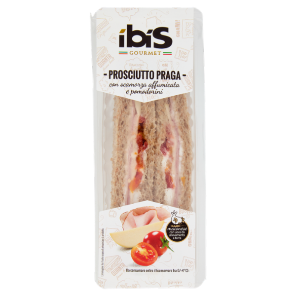 ibis Gourmet Prosciutto Praga con scamorza affumicata e pomodorini 170 g