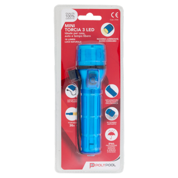Polypool Mini Torcia 3 LED 18 Lumen