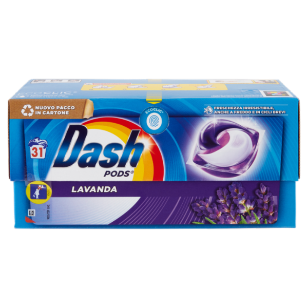 Dash Pods Detersivo Lavatrice In Capsule, Lavanda, 31 Lavaggi 623,1 g