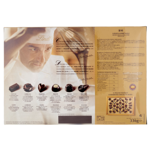 Lindt Dolci Capolavori Cioccolatini assortiti cioccolato fondente Scatola regalo 336 g
