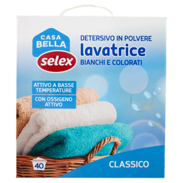 Selex Casa Bella Detersivo per Lavatrice in Polvere 40 misurini 2,6 kg