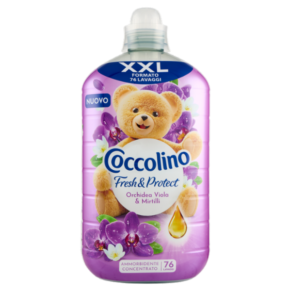 Coccolino Ammorbidente Concentrato Fresh & Protect Orchidea Viola & Mirtilli 76 Lavaggi 1750 ml