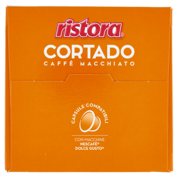 ristora Cortado Caffè Macchiato Capsule Compatibili con Macchine Nescafè Dolce Gusto 16 x 7 g