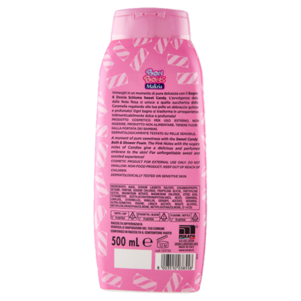 Malizia Bon Bons Sweet candy Bagno e Doccia Schiuma 500 mL