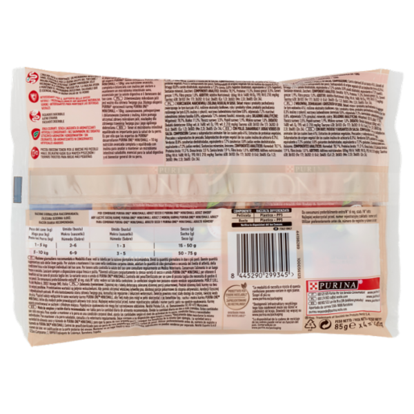 PURINA ONE Mini/Small Adult Pollo e Manzo in Salsa 4 x 85 g