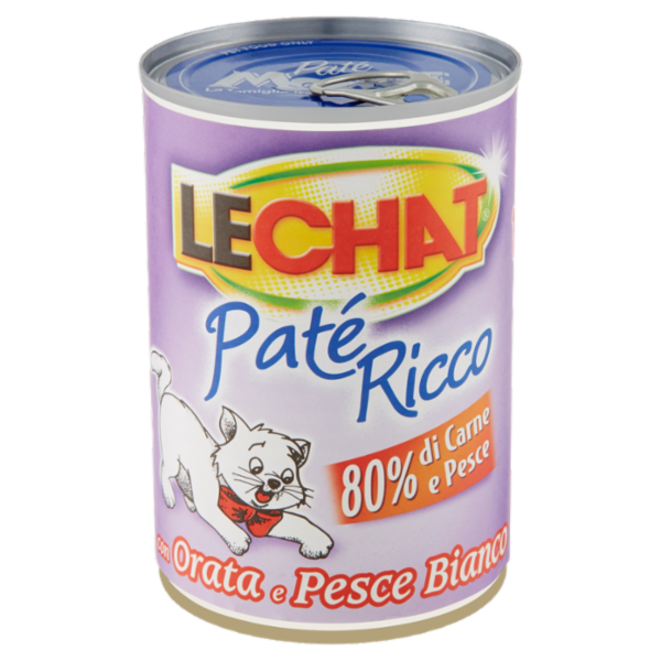 LeChat Paté Ricco con Orata e Pesce Bianco 400 g