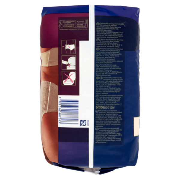 Tena Silhouette High Waist Underwear Crème Plus L 8 pz