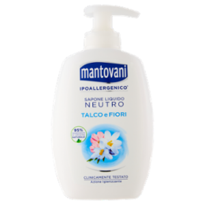 Mantovani Sapone Liquido Neutro Talco e Fiori 300 Ml