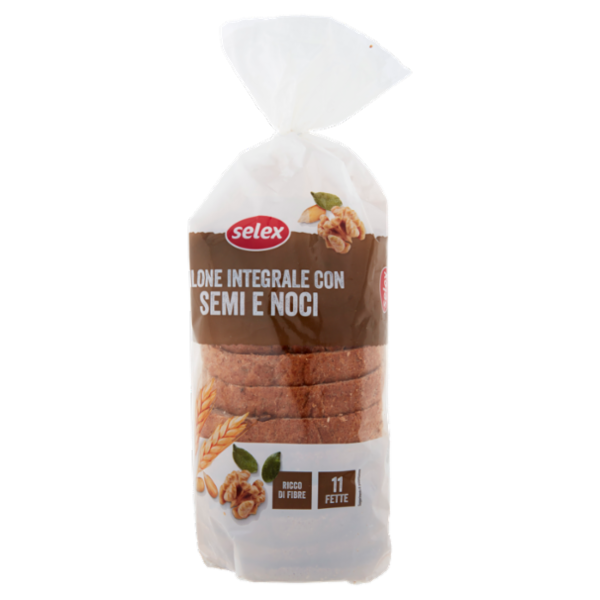 Selex Pane Filone Integrale con Semi e Noci a Fette 500 g